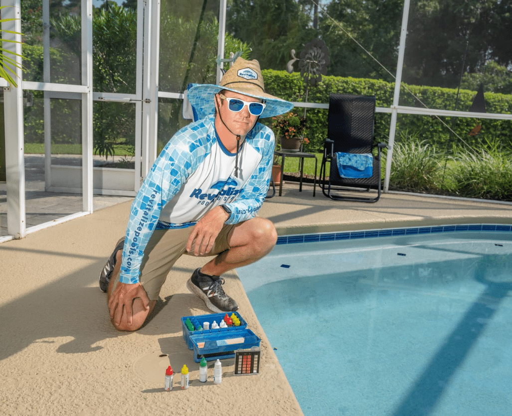 Evan King Cleaning a Pool